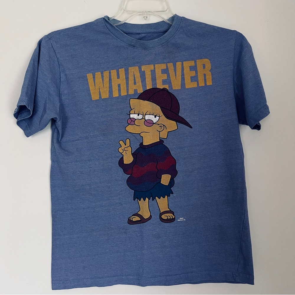 Lisa Simpson Grunge Short Sleeve Blue Tee